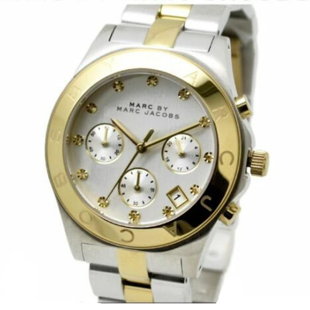 Marc By Marc Jacobs Chronograph Silver Dial Two-tone Ladies Watch Mbm3177
