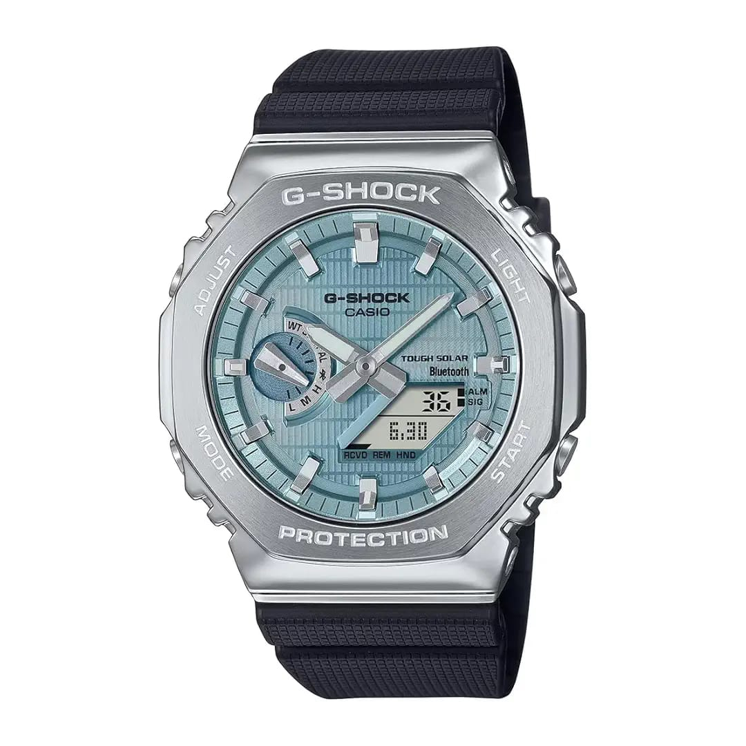 Casio G-Shock GBM-2100A-1A2DR Bluetooth Analog-Digital Turquoise Blue Dial Men (G1582)